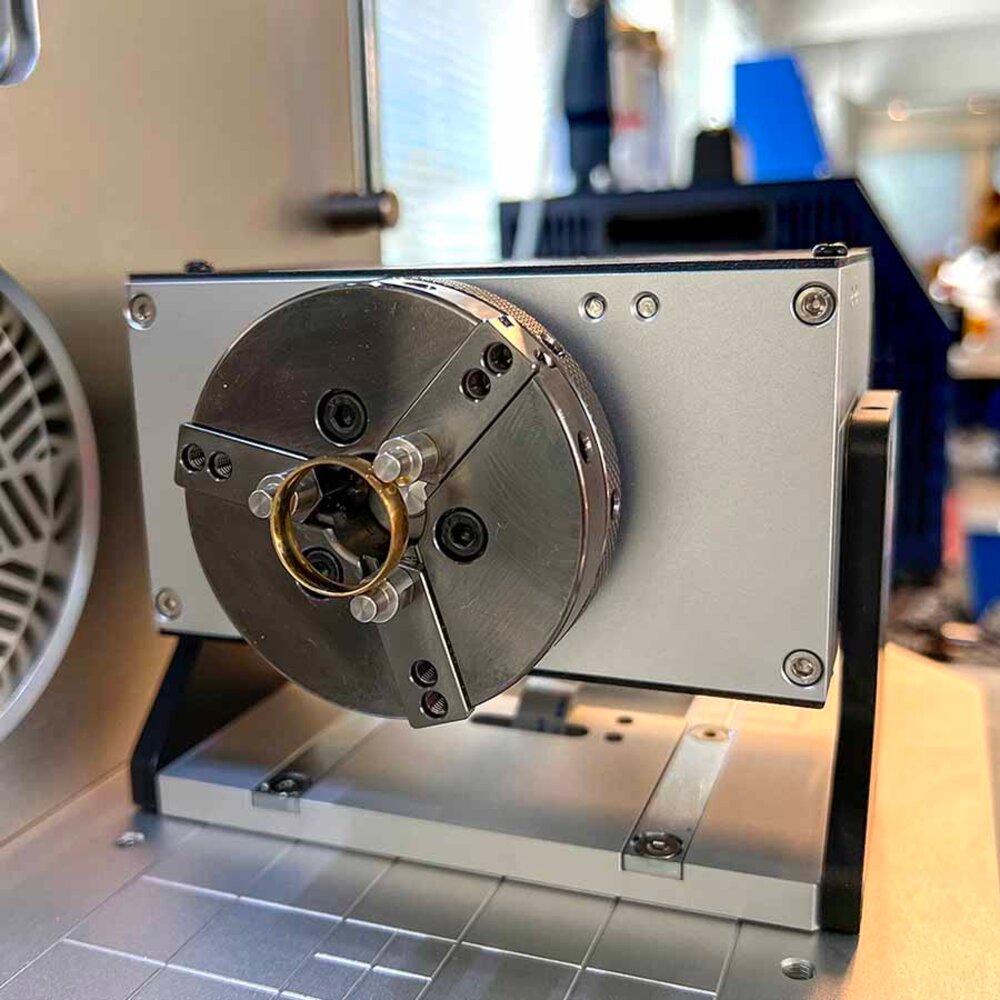 Rotary tool for ring engraving with Magic laser engraving machine 