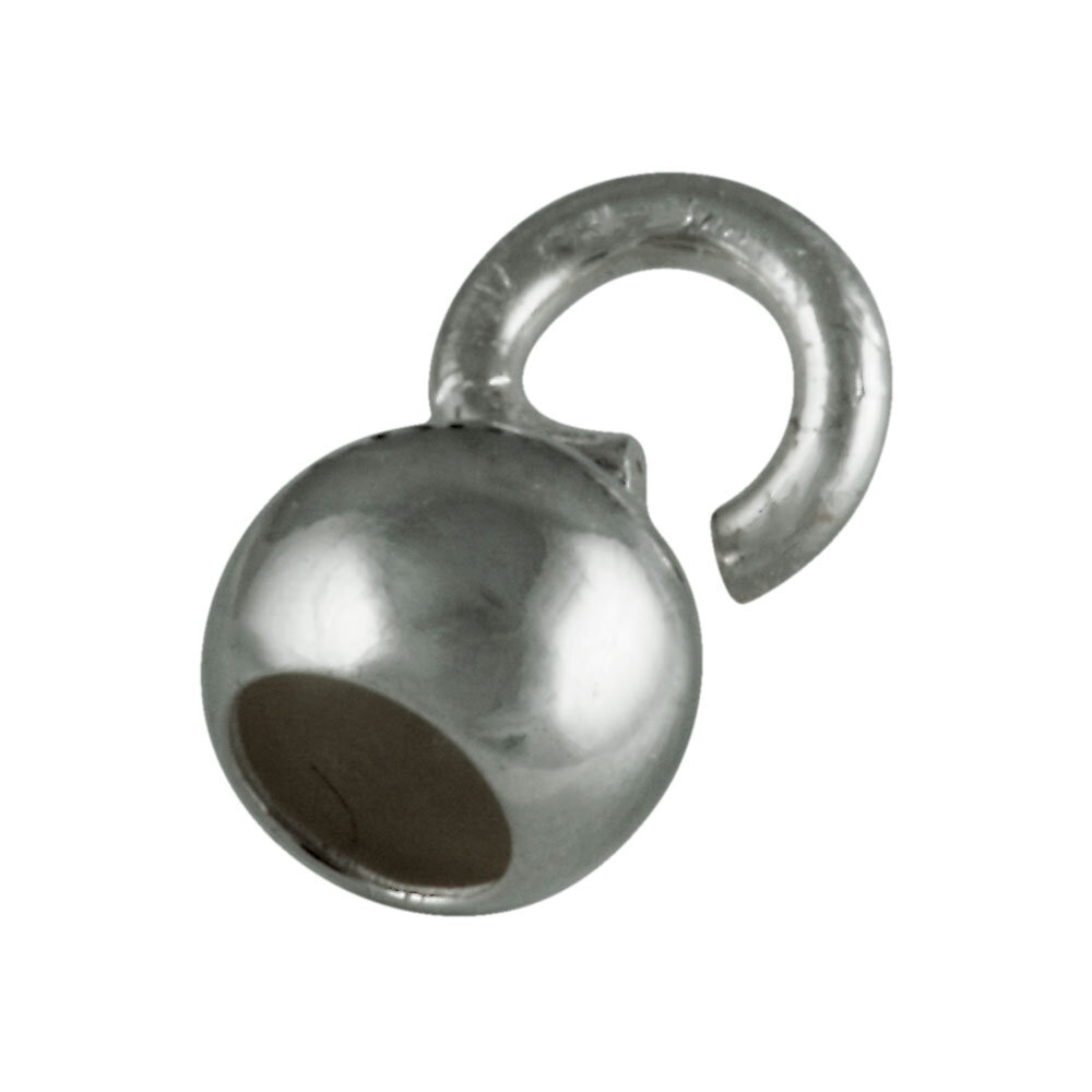 Capsule with a small open jump ring 585/- white gold 