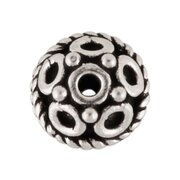 Bead with circles 925/-, oxidised