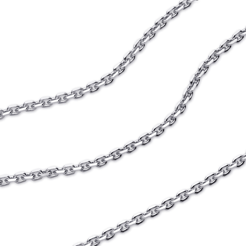 Trace diamond cut, 8-sides 750/- white gold 