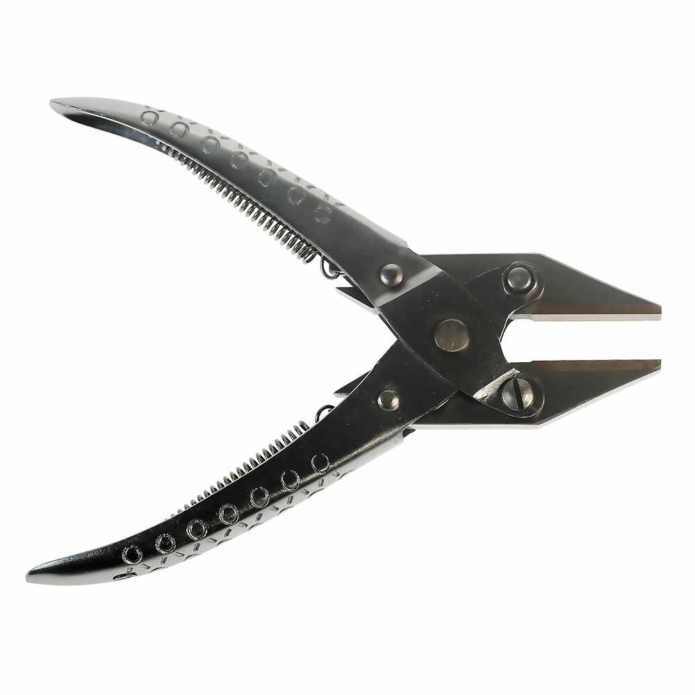 Parallel action plier with brass jaws, flat 