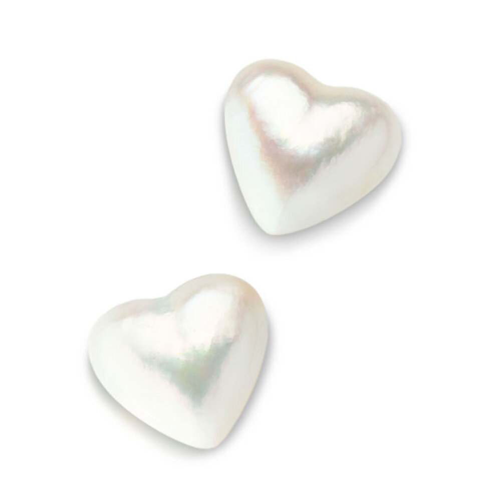Heart-shaped mabe pearl, cultured 