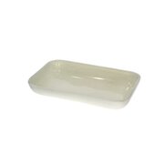Gemstone sorting tray with raised rim – white