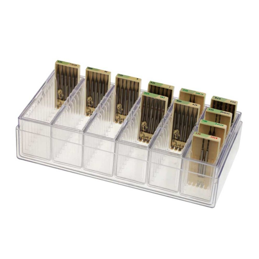 Storage box for cutters, clear plastic 