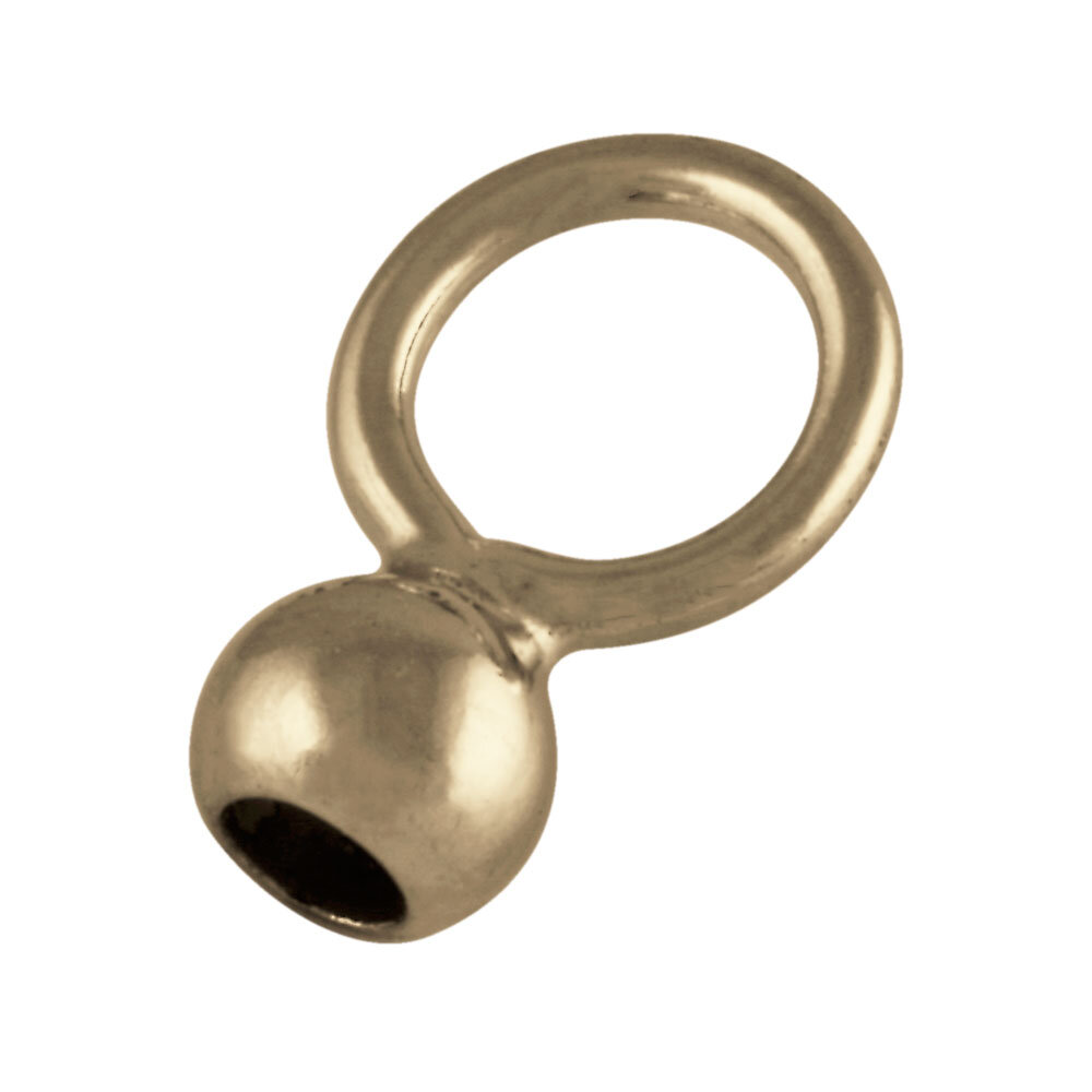 Capsule with a large closed jump ring 585/- yellow gold 