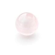 Rose Quartz, ball, half-drilled