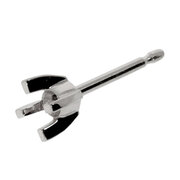 Ear stud with 4 prongs 585/- white gold
