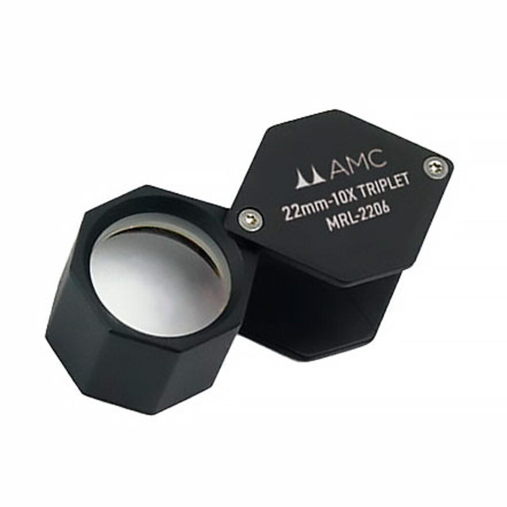 Triplet loupe 10X – 22 mm, matt black 
