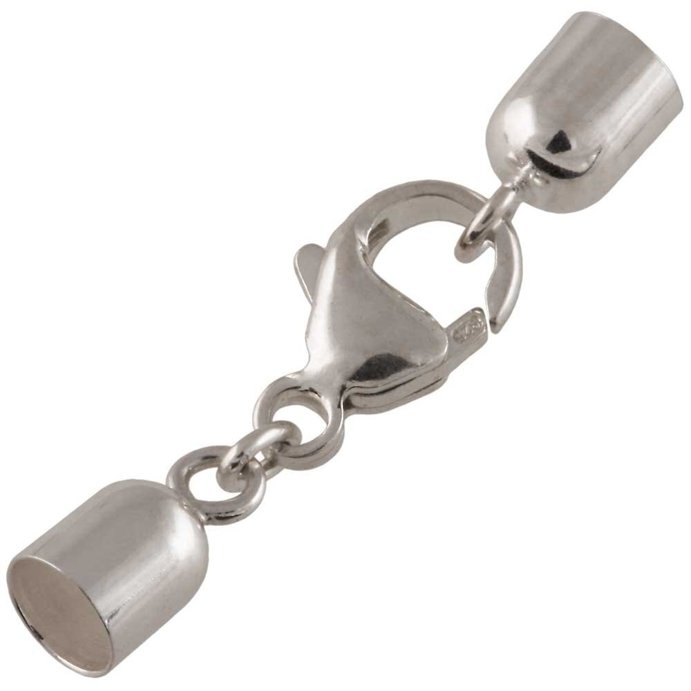 Swivel clasp with end caps 925/- 
