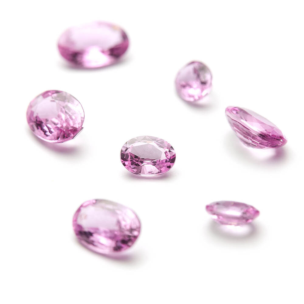 Pink safir, oval facet 