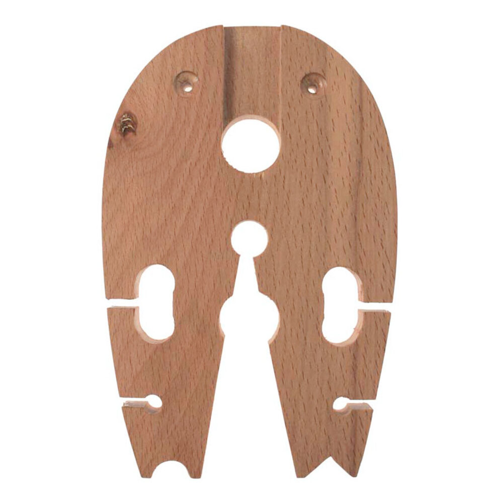 Saw board with cutouts, oval design 