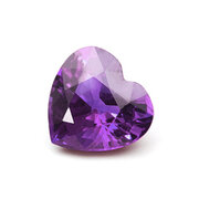 Amethyst, heart-shaped diamond cut, 5.50 x 5.50 mm