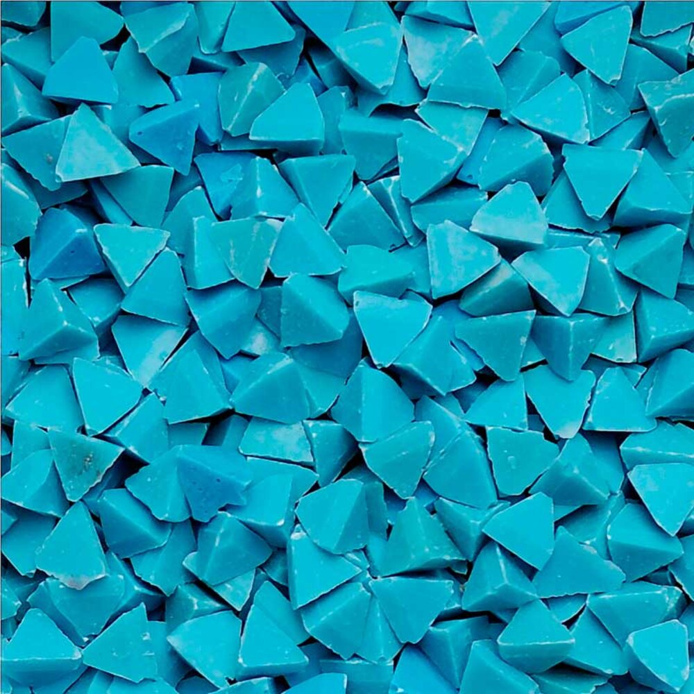 Blue plastic media – pyramid-shaped, Avalon (1 kg) 