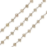 Kedja med grå rådiamanter, 13,49 carat