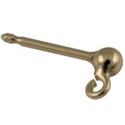 Ørepind med kugle og øsken 925/- forgyldt 