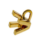 Pendant with 4 prongs 750/- yellow gold