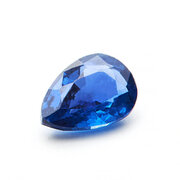 Blue sapphire, drop-shaped diamond cut, 4.00 x 2.90 mm 