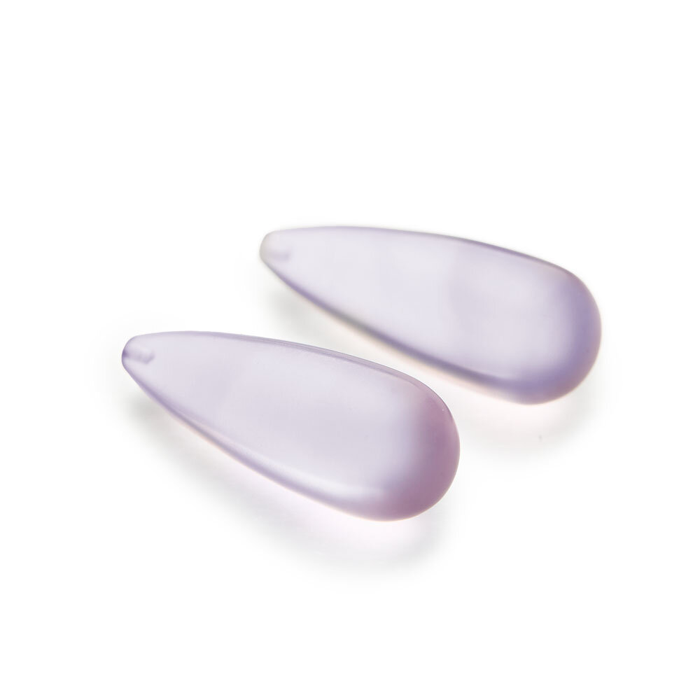 Amethyst, drop-shaped, matt 