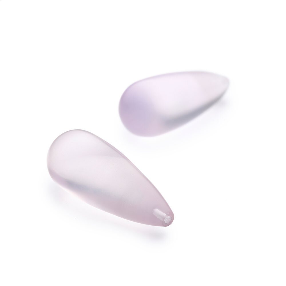 Amethyst, drop-shaped, matt 