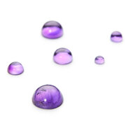 Amethyst, round cabochon