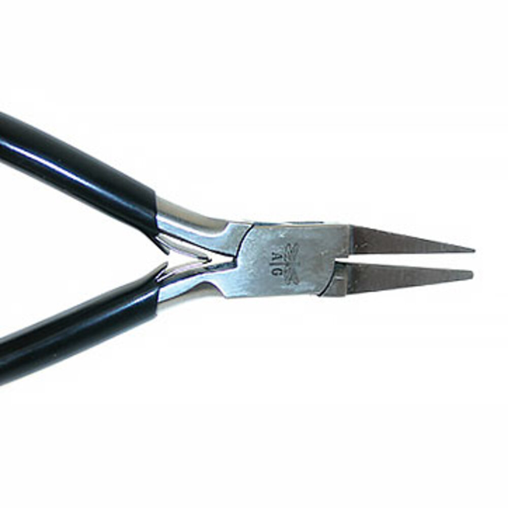 Bending plier with narrow jaws, flat/halfround 