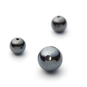 Hematite, ball, drilled