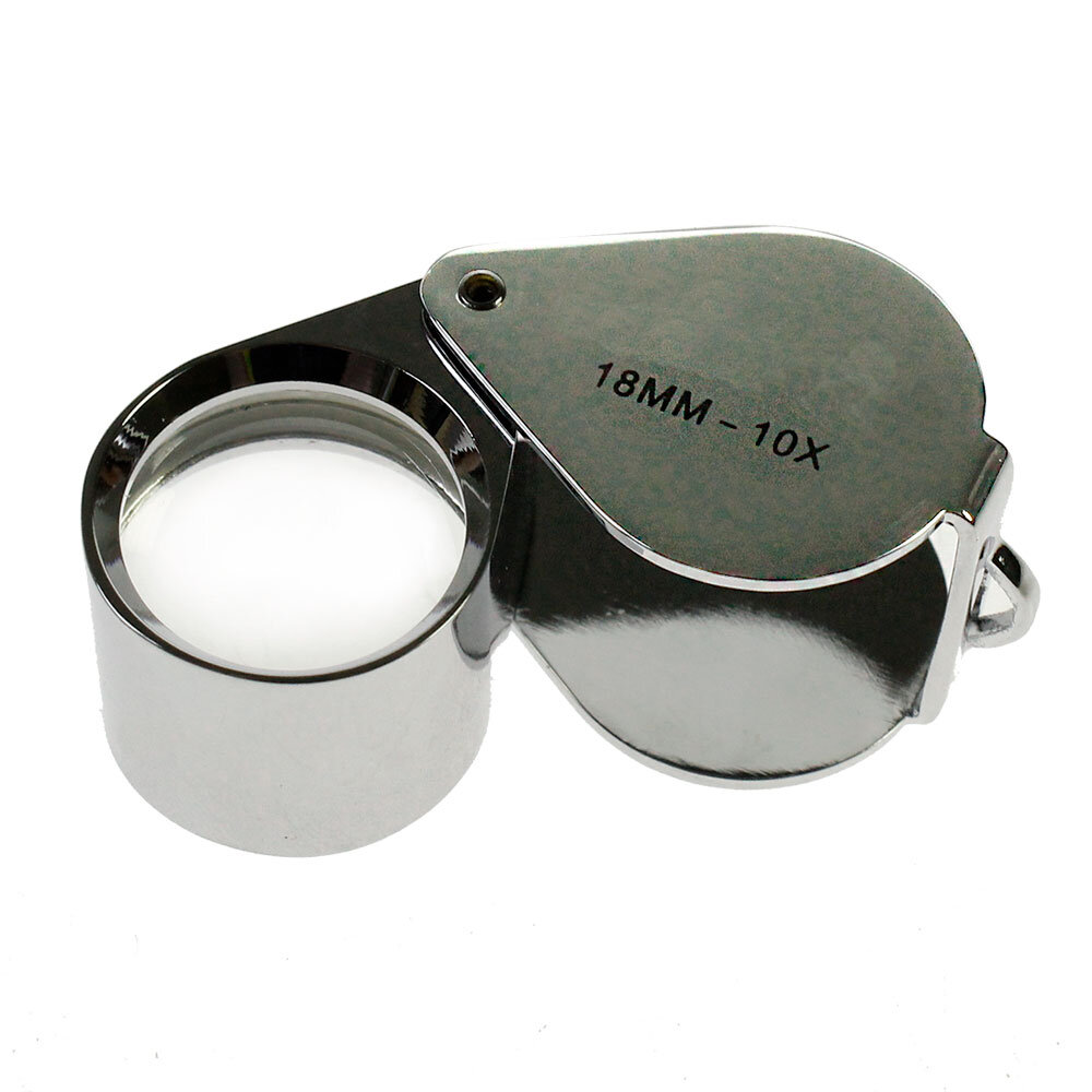 Magnifier triplet in chrome 10X - 18 mm 