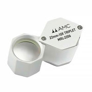 Triplet lupp 10X – 22 mm, matt silver