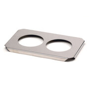 Lock till 2 glas, rostfritt stål