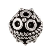 Bead with circles 925/-, oxidised