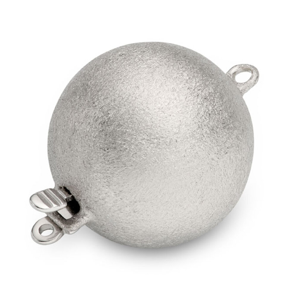 Matt ball clasp 925/-, 15 mm 