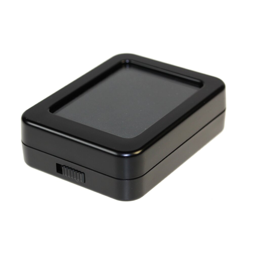 Sales Box, Black Plastic/Black Insert, large - 85 x 65 x 25 mm 