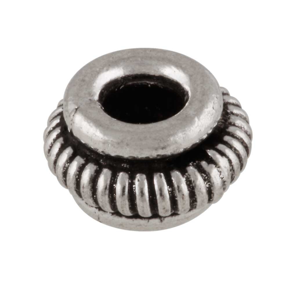 Bead with grooved wire 925/-, oxidised 