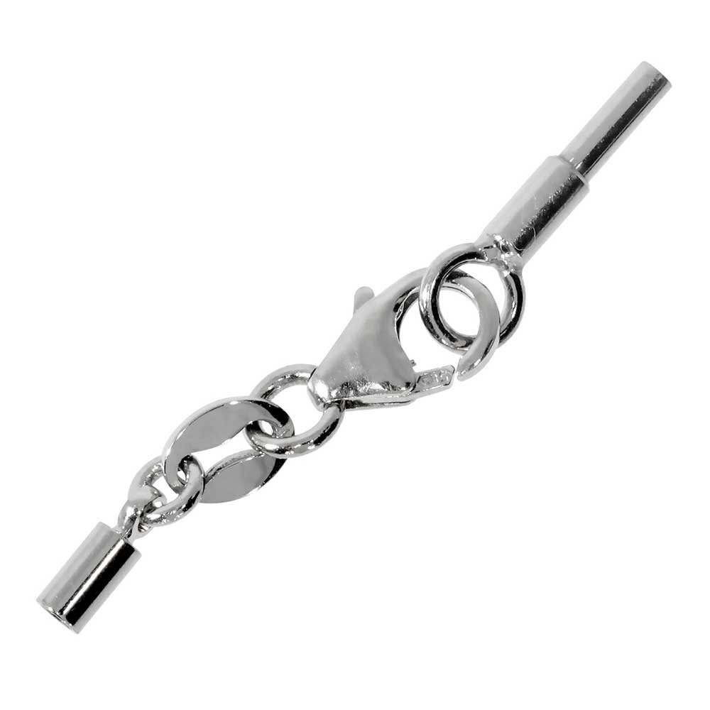 Swiwel clasp with end caps 590/- white gold 