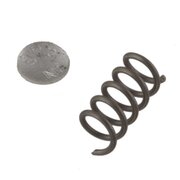 Stainless steel spring with cover plate for lock cylinder, 925/- silver