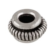 Bead with grooved wire 925/-, oxidised