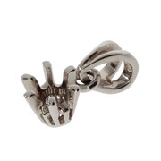Pendant with 6 prongs 750/- white gold