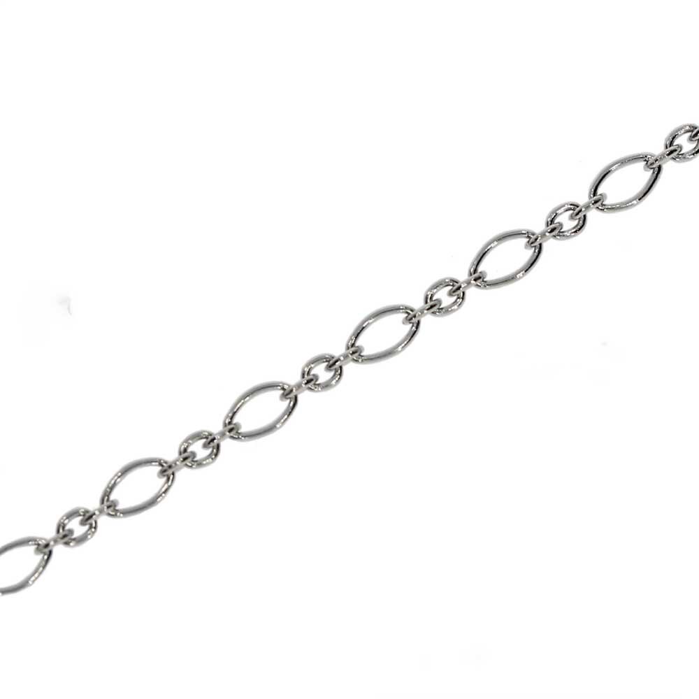 Figaro trace 750/- white gold 