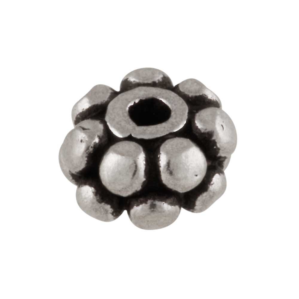 Bead with flowered pattern 925/-, oxidised 