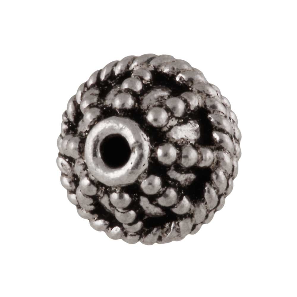 Bead with pearl wire 925/-, oxidised  