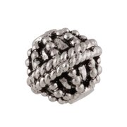 Bead with pearl wire 925/-, oxidised 