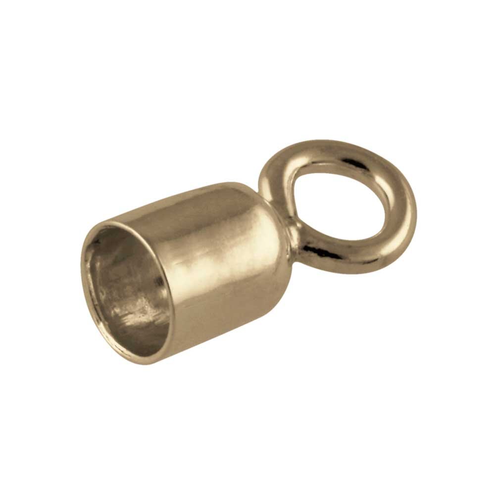 End cap with jump ring 585/- yellow gold 