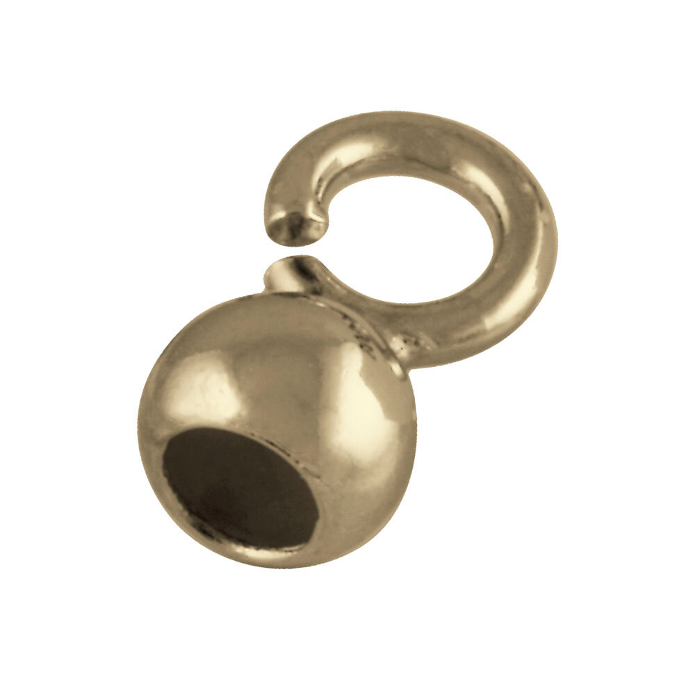 Capsule with a small open jump ring 925/- gold-plated 