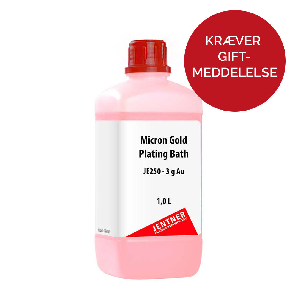 Gold plating bath JE250 (Micron), Jentner 
