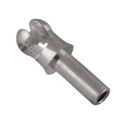 Bayonet key for lock cylinder, brass rhodium-plated