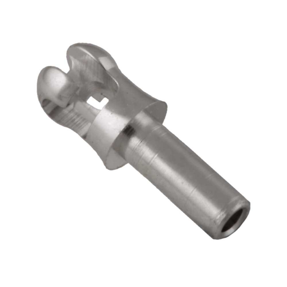 Bayonet key for lock cylinder, brass rhodium-plated 