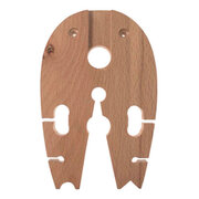 Saw board with cutouts, oval design