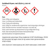 Guldbad til pen JE270-3, rød, Jentner