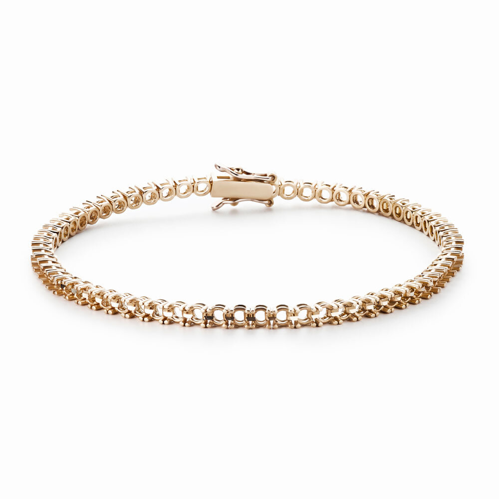 Tennis bracelet 750/- rose gold 