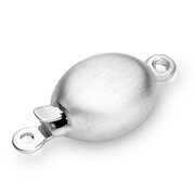 Oval jewelry clasp 585/- white gold 